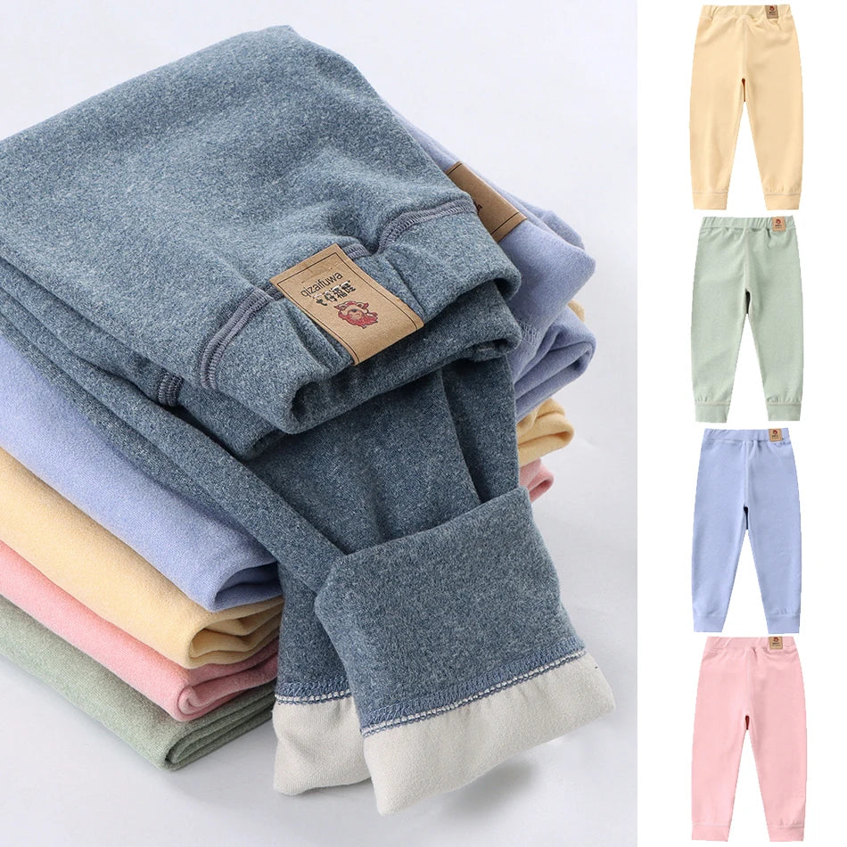 Pantalon Doublé Polaire Enfant Hiver - Bas Élastique Chaud Garçon Fille