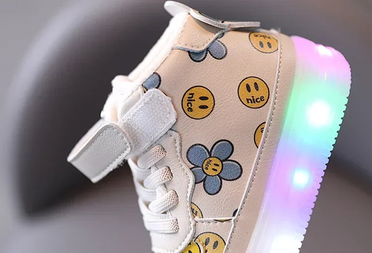 Baskets Mickey Mouse Lumineuses Enfant - Chaussures Sport LED Disney