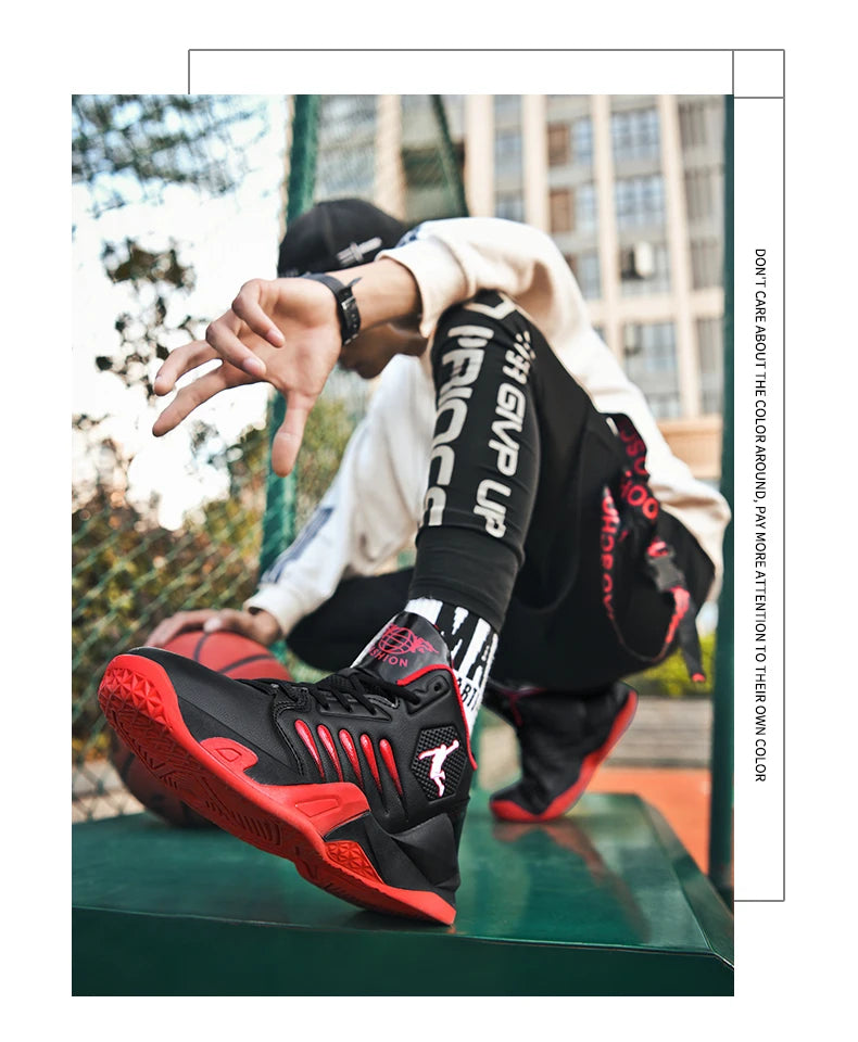 Baskets Basketball Mixte - Respirantes Amorti Antidérapantes Training Gym