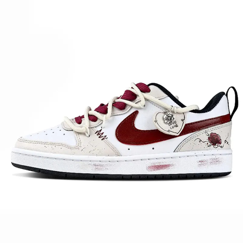 Nike Court Borough – Baskets Femme Rose Manoir Style Casual Résistantes
