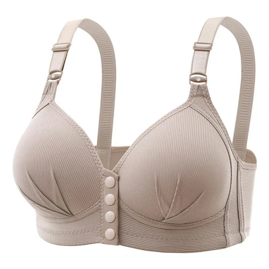 Soutien-Gorge Femme Fermeture Devant Bretelles Ajustables - Push Up Grande Taille Sans Armature Support Poitrine Élastique