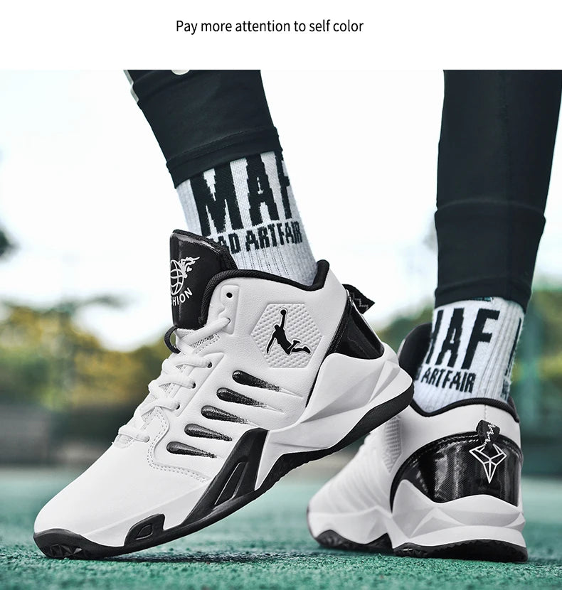 Baskets Basketball Mixte - Respirantes Amorti Antidérapantes Training Gym