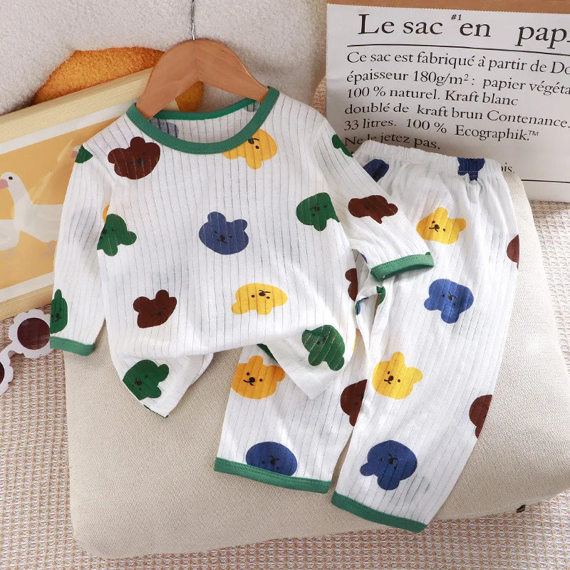 Pyjama Enfant Coton - Ensemble 2 Pièces Manches 3/4 Climatisation Été