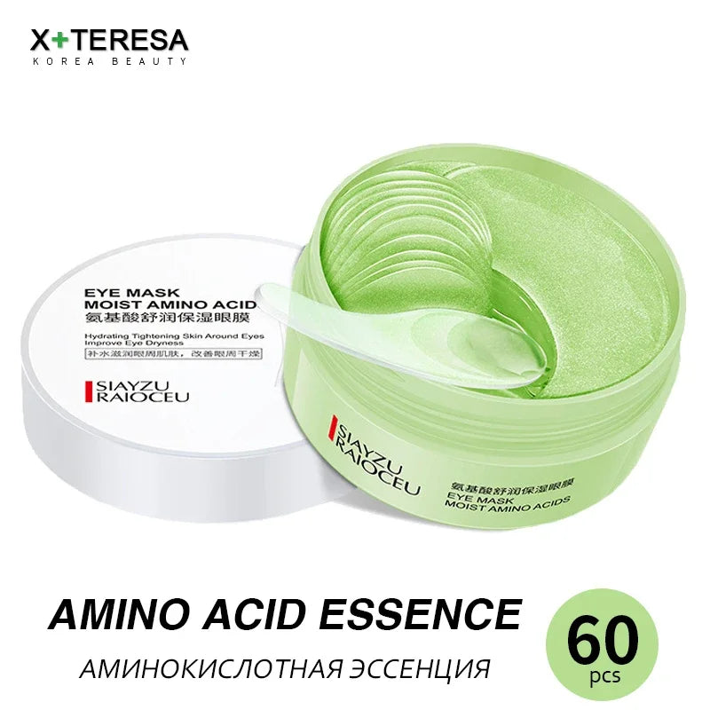 Patchs Yeux Or 24K Collagène Coréen - Raffermissants Hydrogel Algues Vertes Hydratants Contour Yeux Anti-Âge