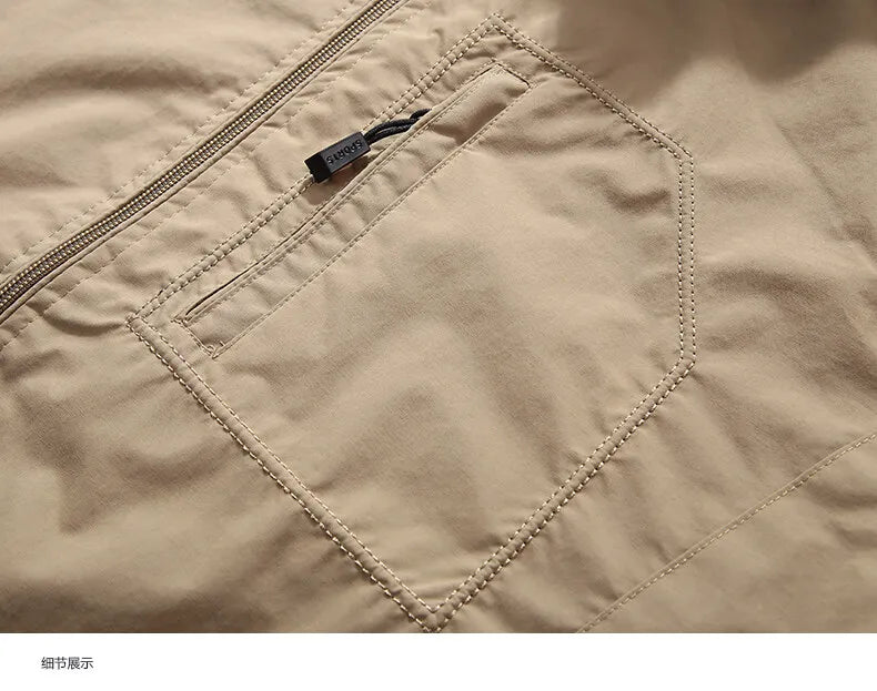 Veste Homme Camping Randonnée - Coupe-Vent Imperméable Respirant Outdoor Printemps-Automne