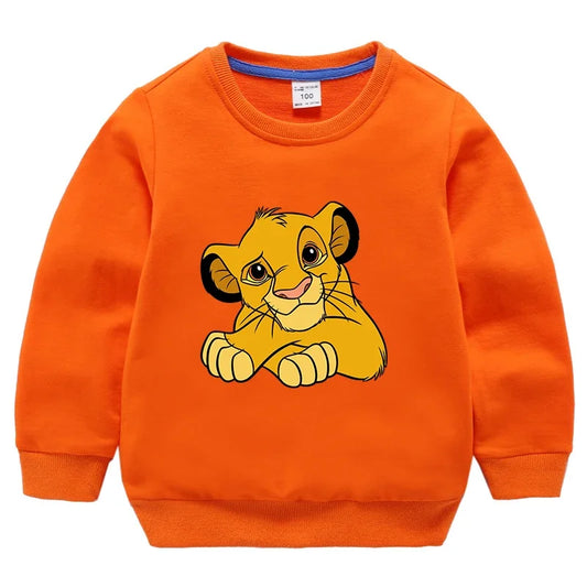 Sweat Enfant Disney Le Roi Lion Printemps Automne - Manches Longues Fashion Garçon Fille