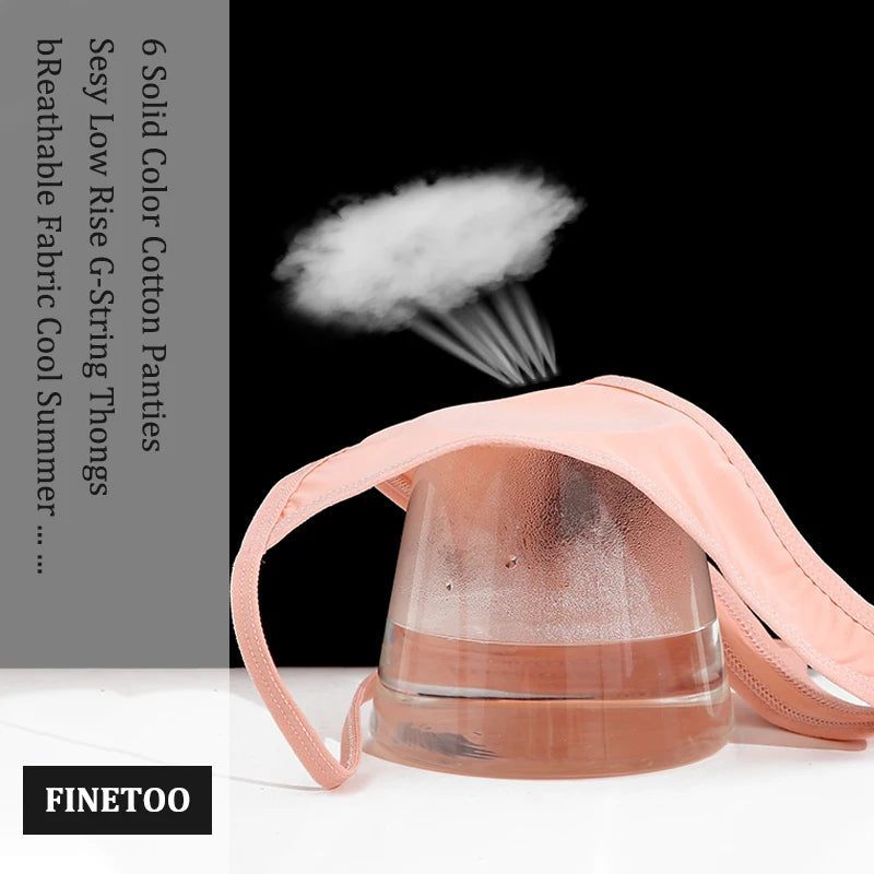 Lot 6 Culottes Coton Femme - Strings Taille Basse Sans Couture | Lingerie Sexy Respirante