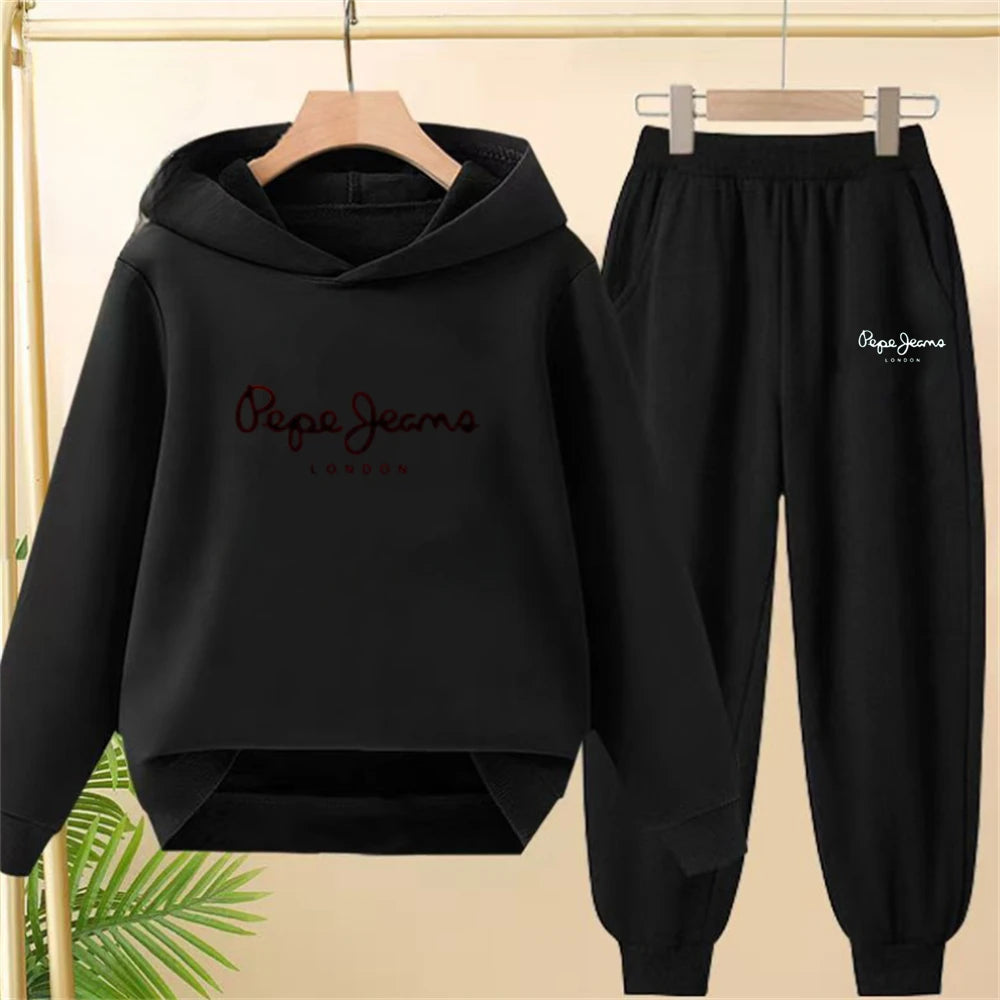Ensemble Sweat Enfant Hoodie Imprimé + Pantalon Fashion