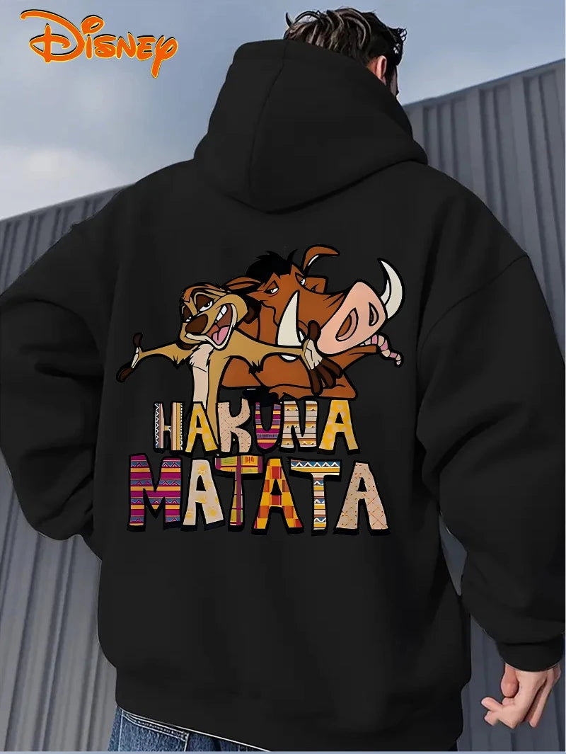 Sweat à Capuche Disney Hakuna Matata - Cartoon Loose Casual Automne Hiver Unisexe