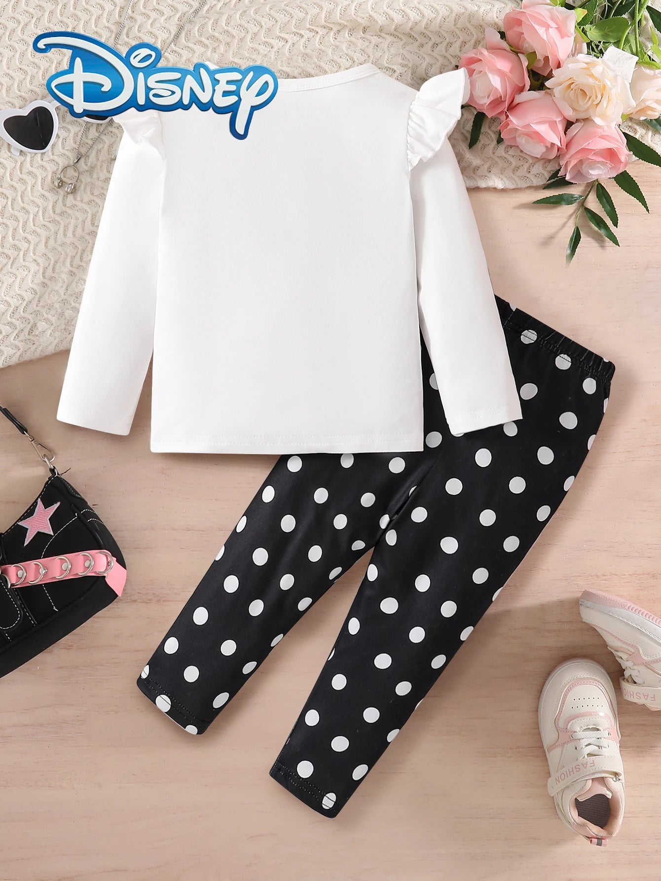 Ensemble Bébé Fille Mickey Mouse Disney - Sweat Floral Minnie + Pantalon Automne 9-12 Mois