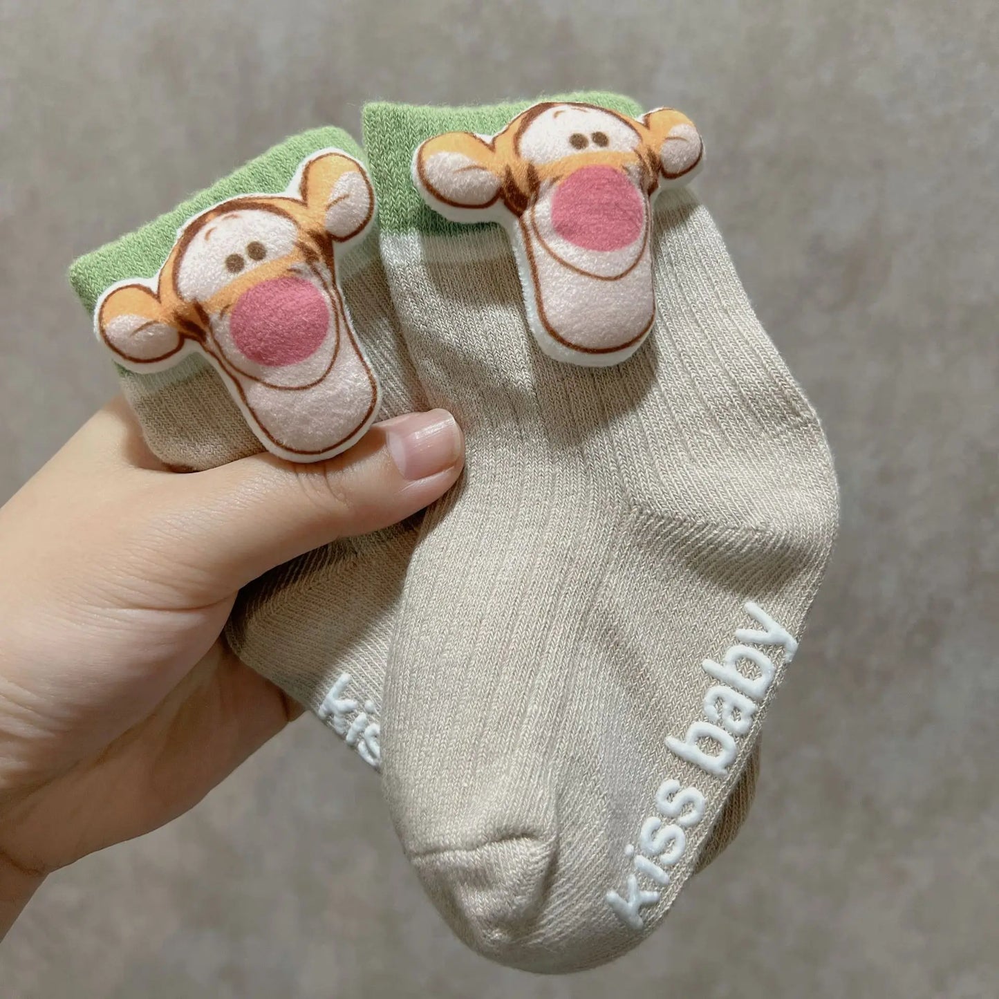 Chaussettes Peluche Mickey Mouse Disney - Socquettes Coton Chaudes Poupée 3D Enfant Cadeau