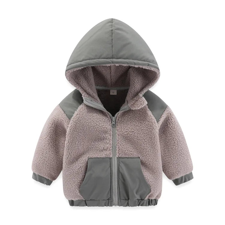 Manteau Fille 2-7 ans - Veste Hiver Chaude Capuche Fourrure Synthétique