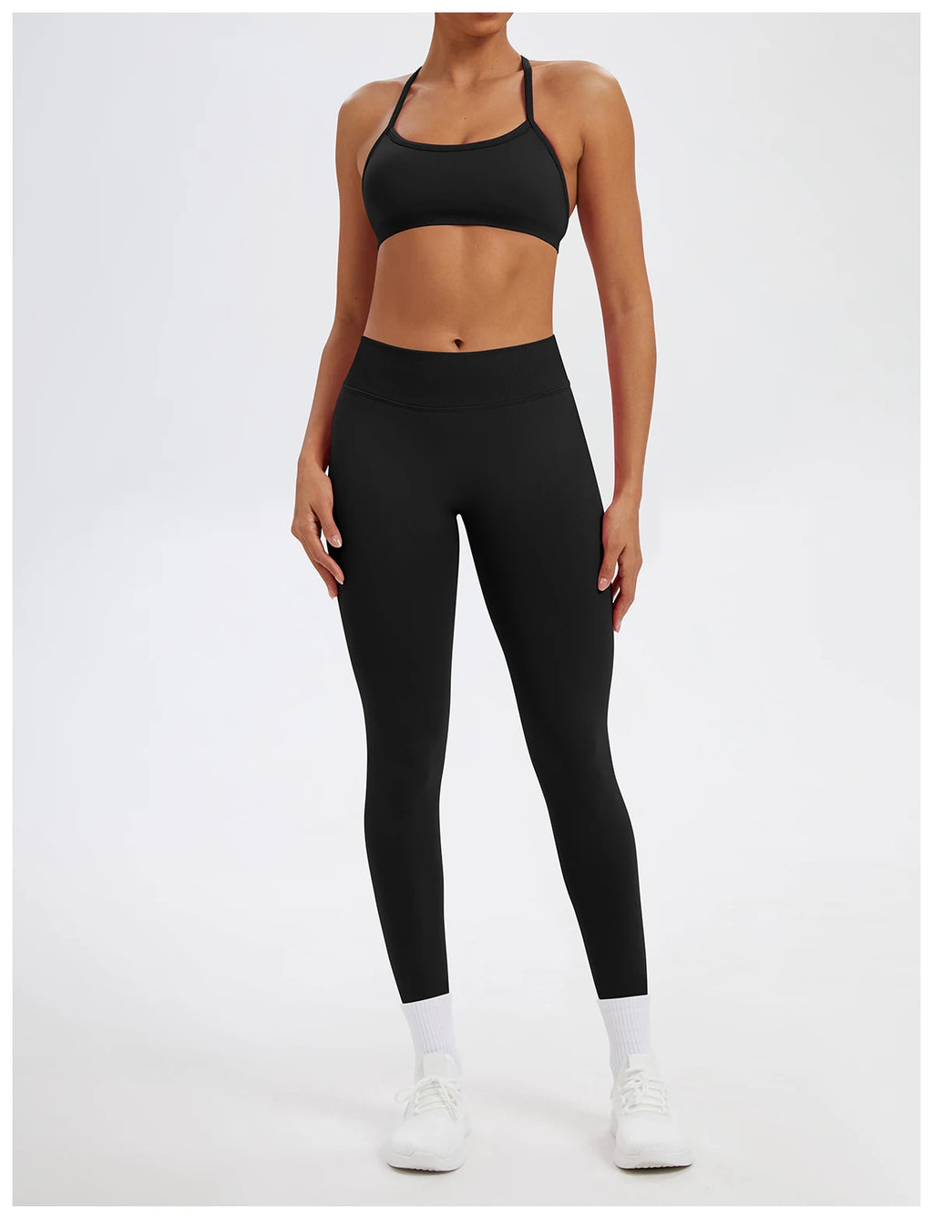 Ensemble Sport Femme 2 Pièces Sans Coutures – Top & Legging Yoga