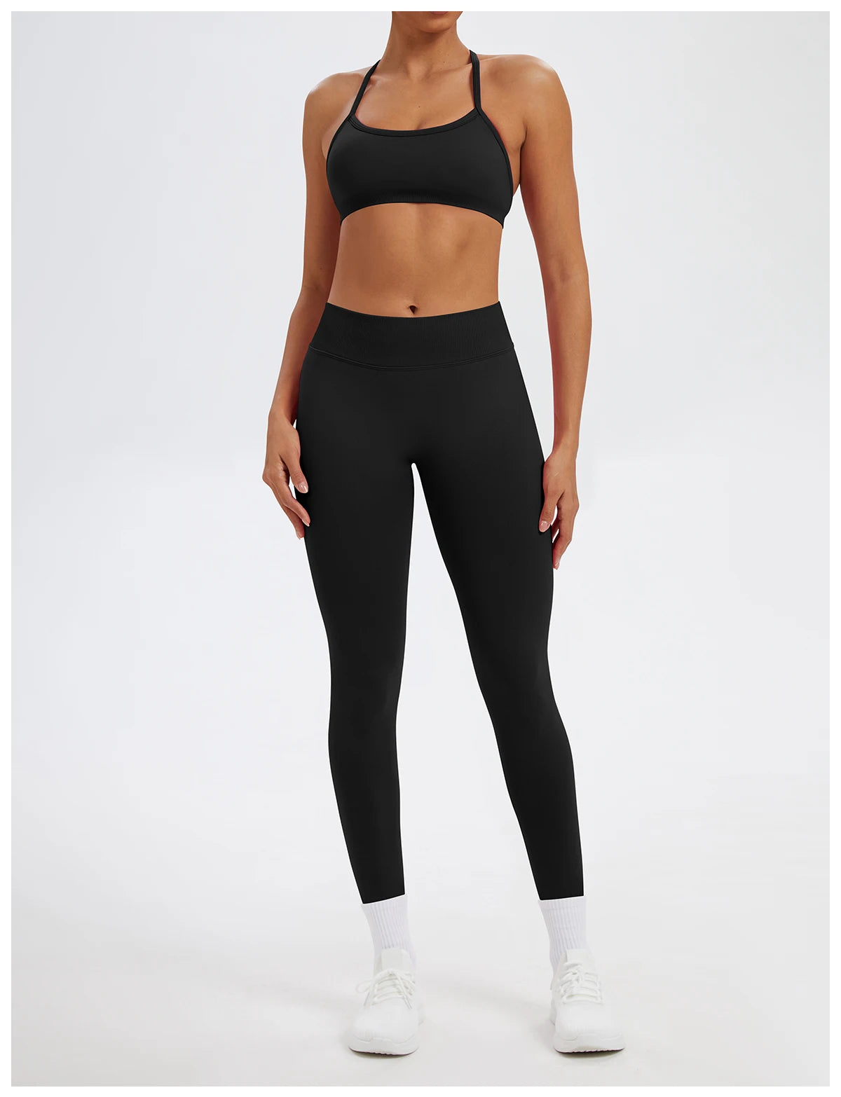 Ensemble Sport Femme 2 Pièces Sans Coutures – Top & Legging Yoga