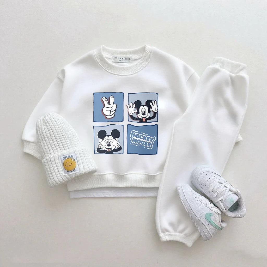 Ensemble Enfant Disney Cartoon - Sweat à Capuche & Pantalon 2 Pièces Garçon Fille