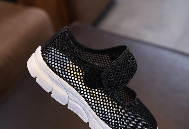 Sandales Enfant Été Respirantes Noires - Chaussures Légères Antidérapantes  7-12 ans