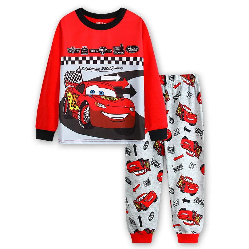 Pyjama Enfant Cars McQueen - Ensemble 2 Pièces Coton Printemps Automne