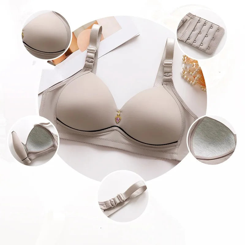 Soutien-Gorge Grande Taille Sans Armature Femme - Brassière Respirante Rassemblante | Bretelles Ajustables