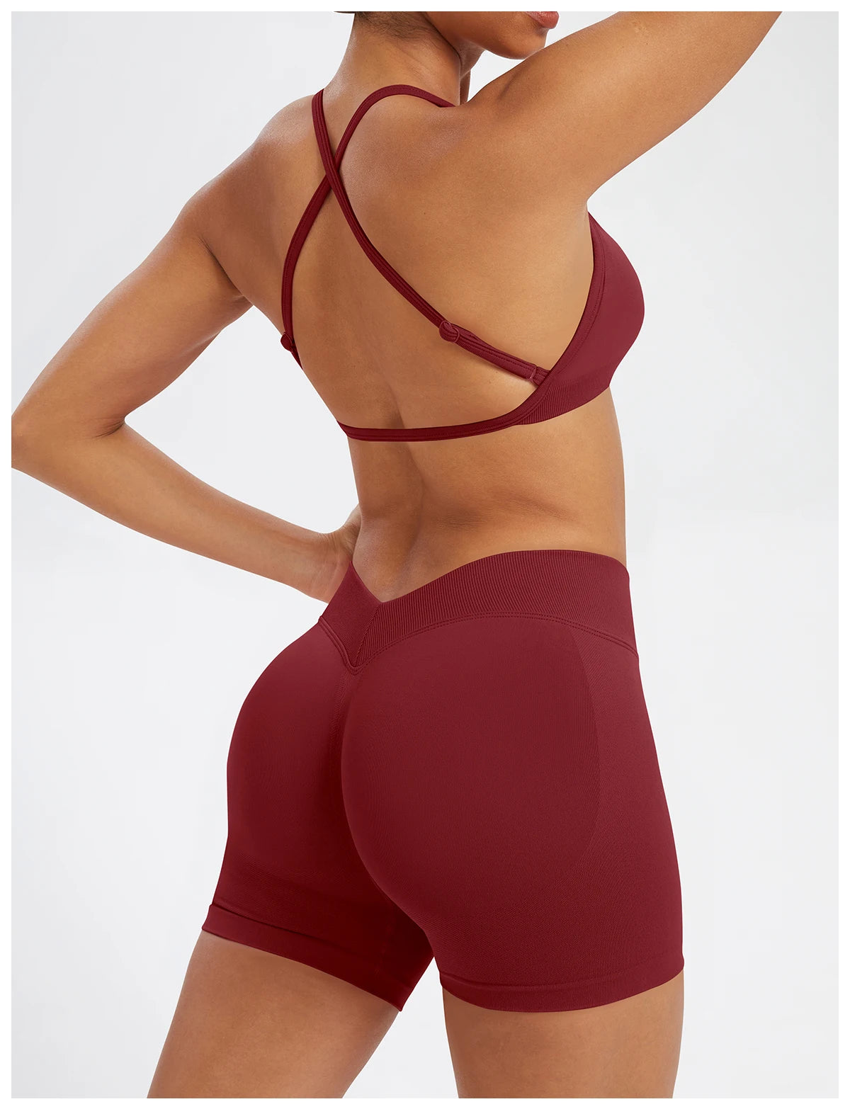 Ensemble Sport Femme 2 Pièces Sans Coutures – Top & Legging Yoga