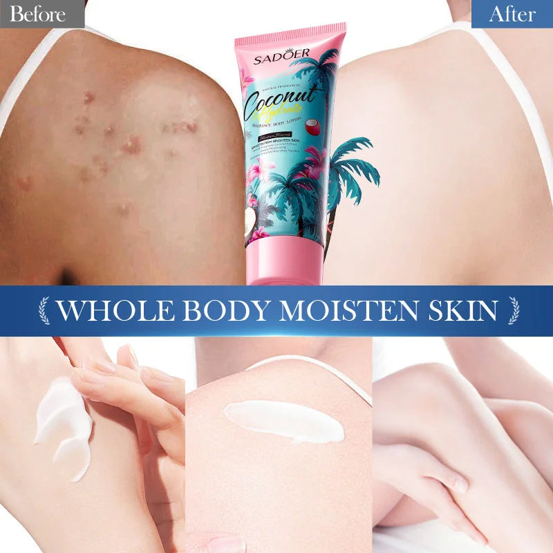 Coffret Cadeau Hydratant Coco 3 Pièces - Lotion Corps Crème Mains Baume Lèvres Nourrissant Hiver