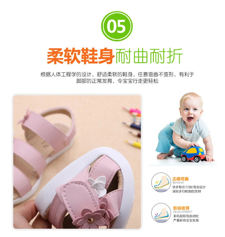 Sandales Fille Été Fleurs Douces - Chaussures Plage Princesse Mode Enfant Anniversaire