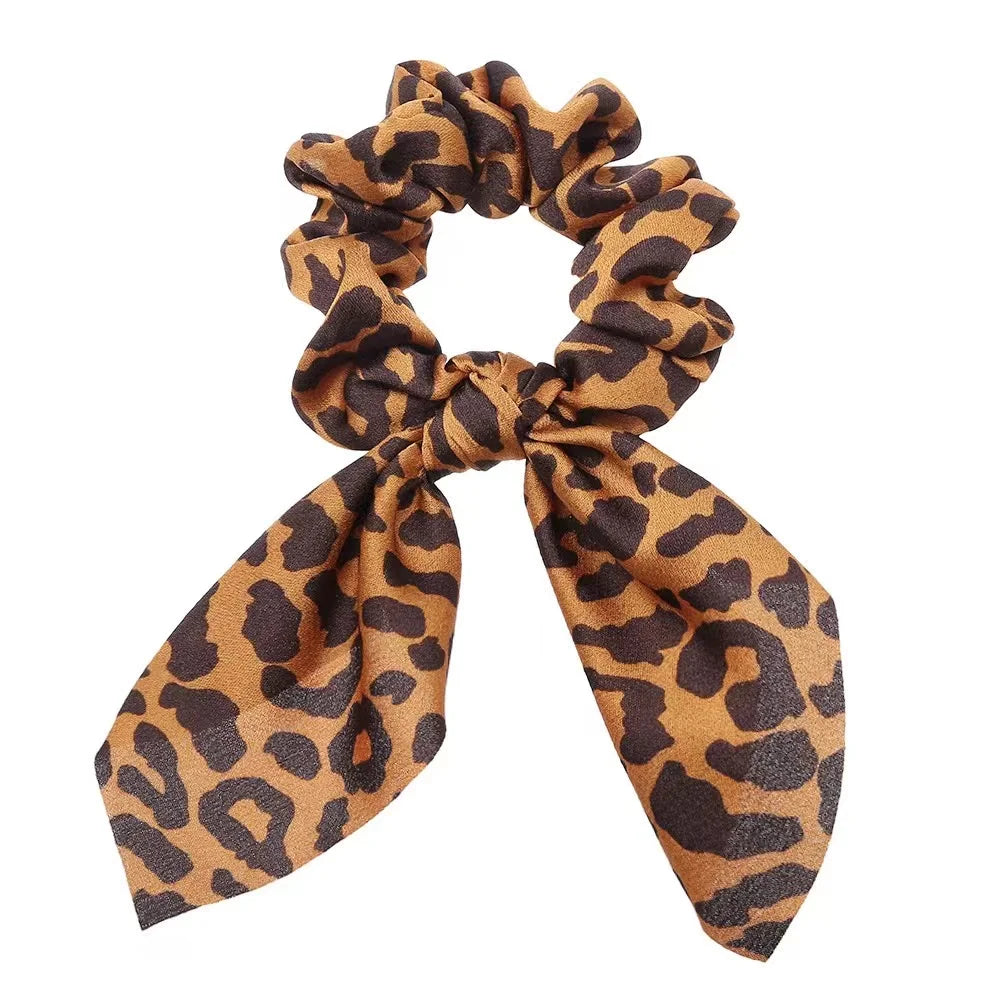 Lot Chouchous Nœuds Femme Fille - Élastiques Cheveux Imprimé Floral Queue de Cheval Accessoires