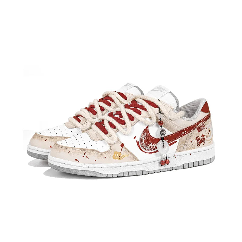 Nike Big Custom – Baskets Homme Année du Cheval Style Chinois Rétro Basses