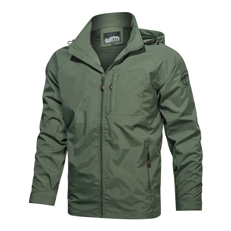 Veste Homme Camping Randonnée - Coupe-Vent Imperméable Respirant Outdoor Printemps-Automne