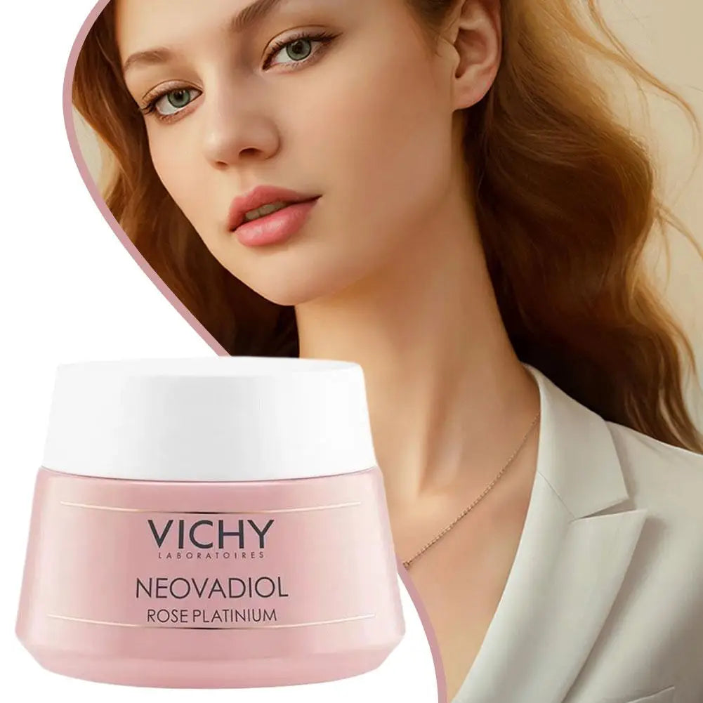Crème Vichy Rose Platine 50ml - Hydratant Anti-Âge Réparation Rougeurs Sensibilité Peau Automne Hiver