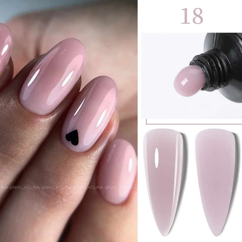 Gel Extension Ongles Paillettes LILYCUTE 15ml - Vernis Semi-Permanent UV Construction Nail Art