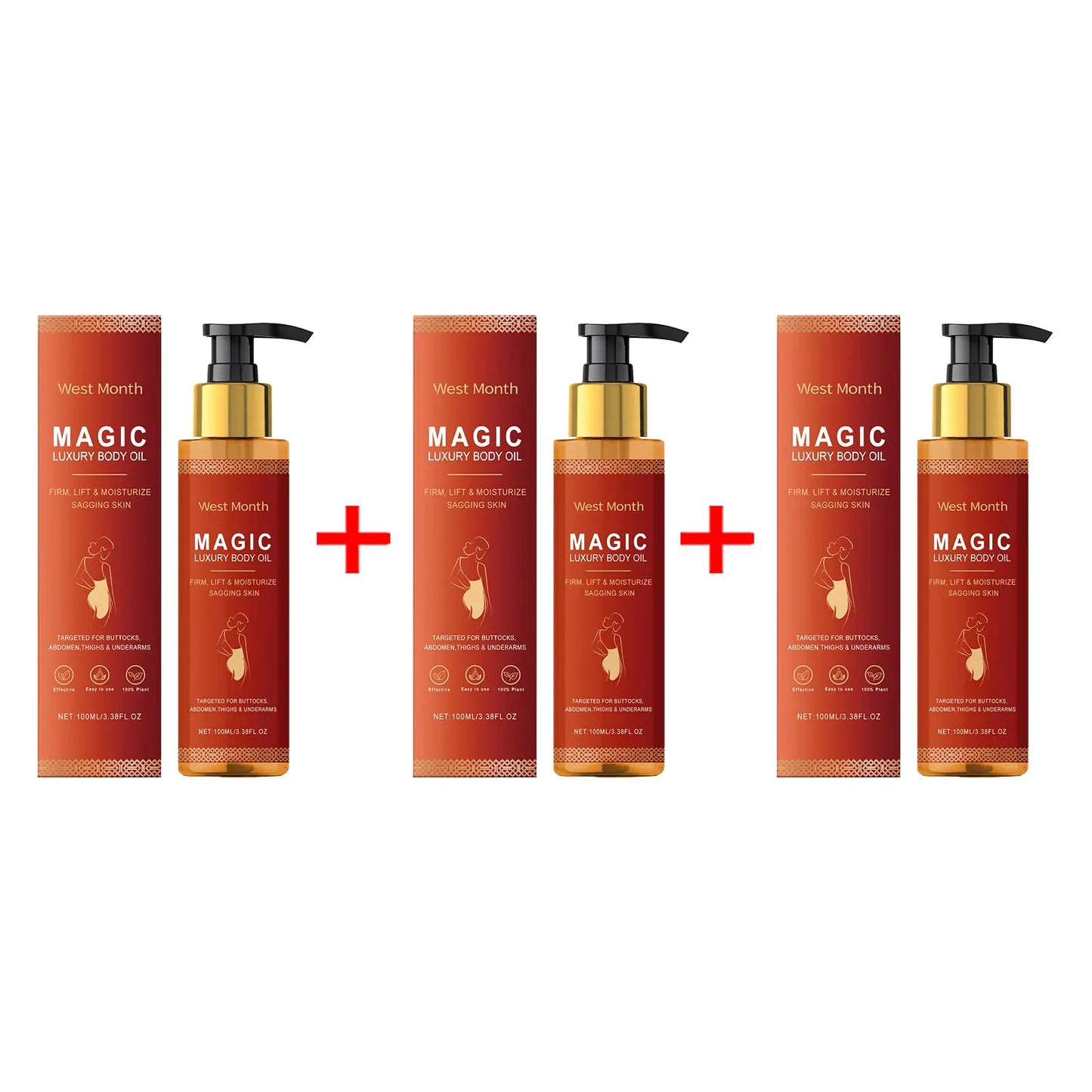 Huile Corps Luxe Magic - Hydratante Profonde Peau Sèche Raffermissante Poitrine Cuisses Réparatrice Nourrissante