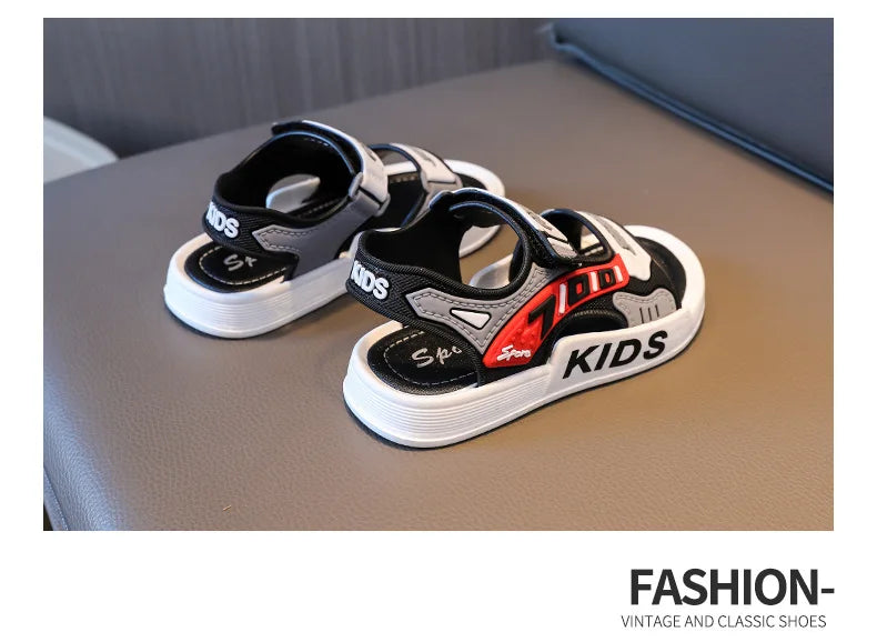 Sandales Enfant 2025 Cartoon Velcro - Chaussures Été Semelle Souple Antidérapante Garçon Coréen