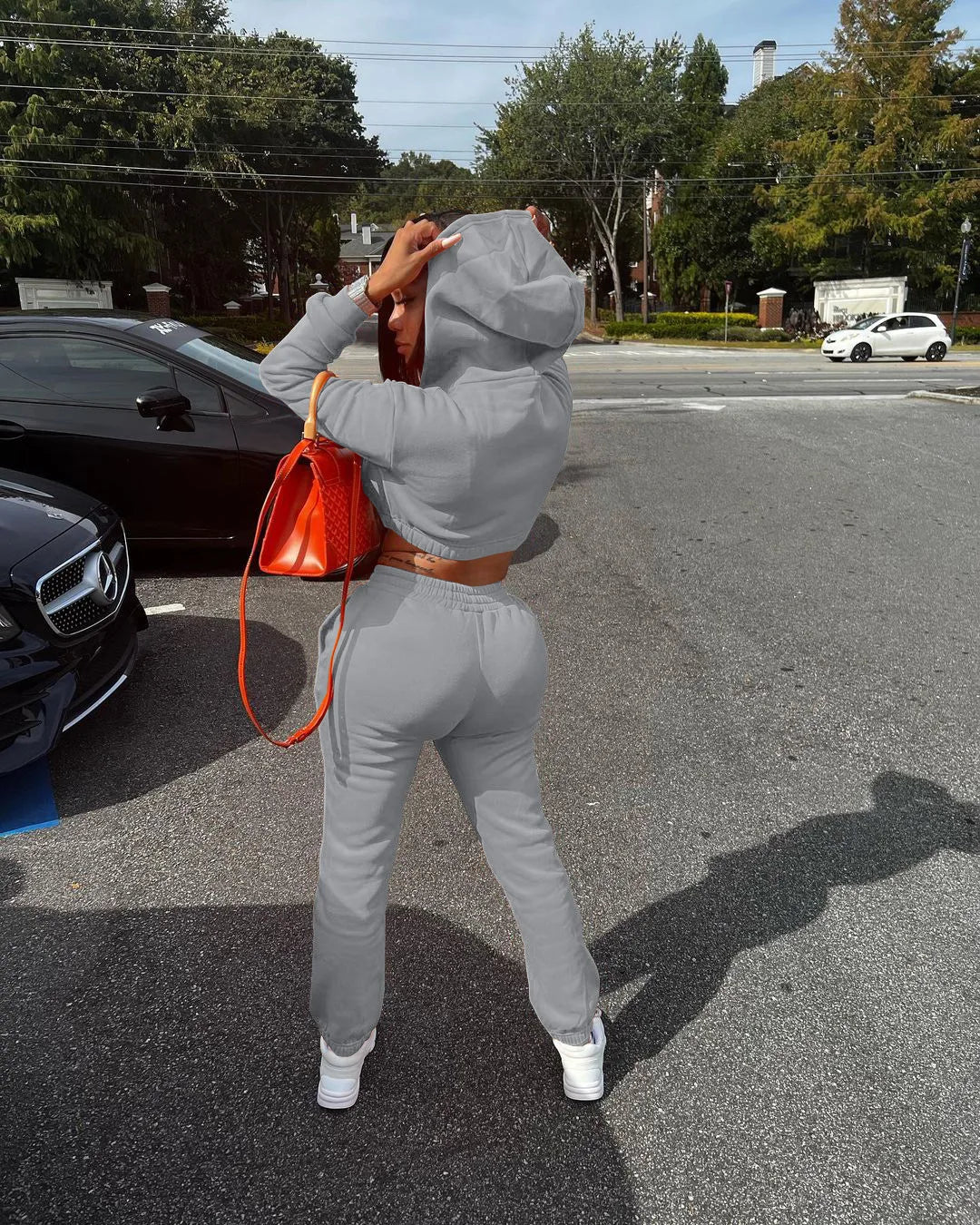 Ensemble Sportswear Femme 2 Pièces - Sweat Workout Pantalon Jogging Fitness