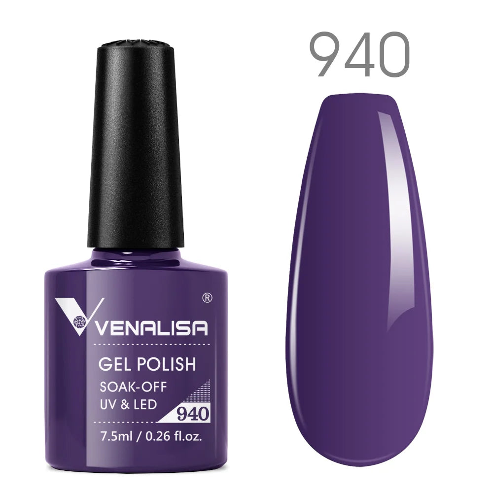 Vernis Gel Ongles Paillettes Réfléchissantes VENALISA - Néon Couverture Complète UV Manucure Nail Art