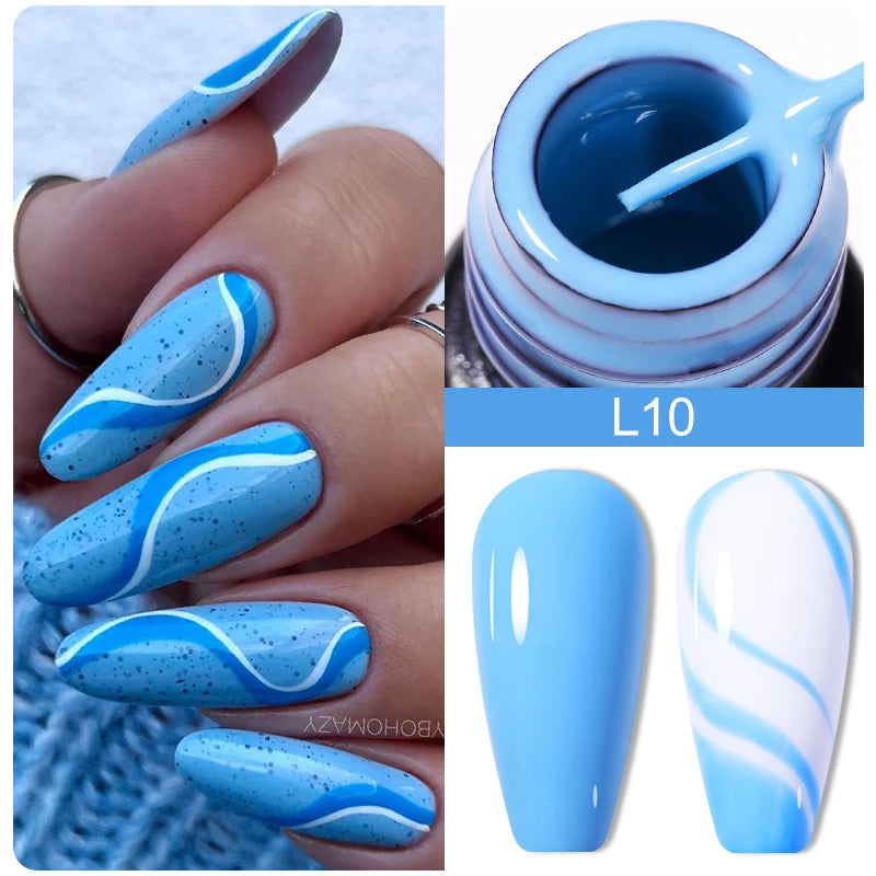 Gel Liner Paillettes Réfléchissantes LILYCUTE 5ml - Vernis Semi-Permanent French Line Nail Art