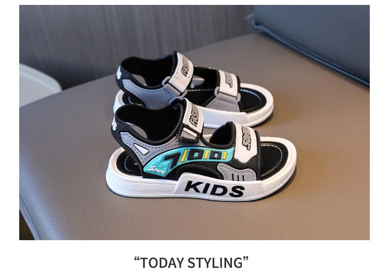 Sandales Enfant 2025 Cartoon Velcro - Chaussures Été Semelle Souple Antidérapante Garçon Coréen