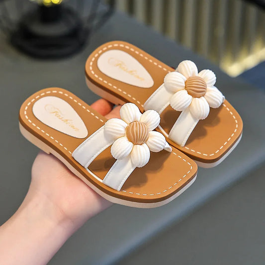 Chaussons Enfant Été Cartoon Plage - Sandales Bébé Fille Semelle Souple Antidérapante Floral