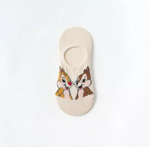 Chaussettes Disney Mickey Minnie Daisy - Socquettes Coton Cartoon Adulte Ado