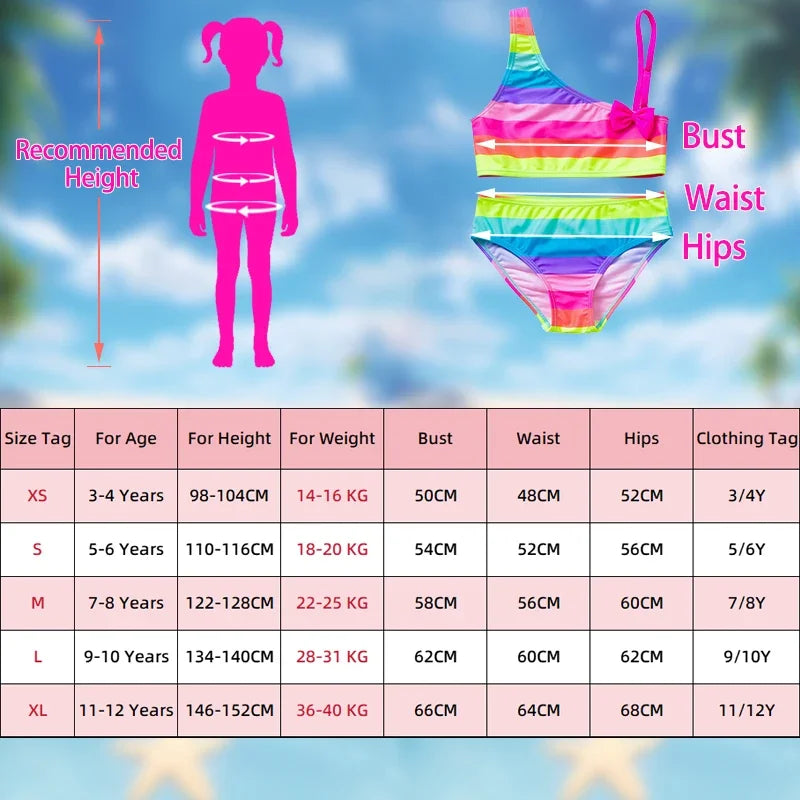 Maillot de Bain Fille Lilo & Stitch 2 Pièces - Tankini avec Nœud