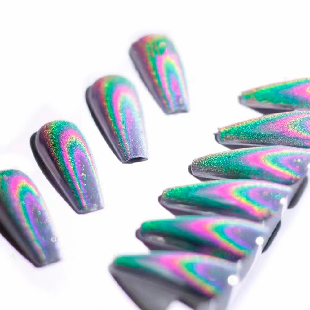 Poudre Ongles Holographique 0.2g Laser Chrome Aurora Sirène Pigment Poudre Poussière Manucure Nail Art Décorations