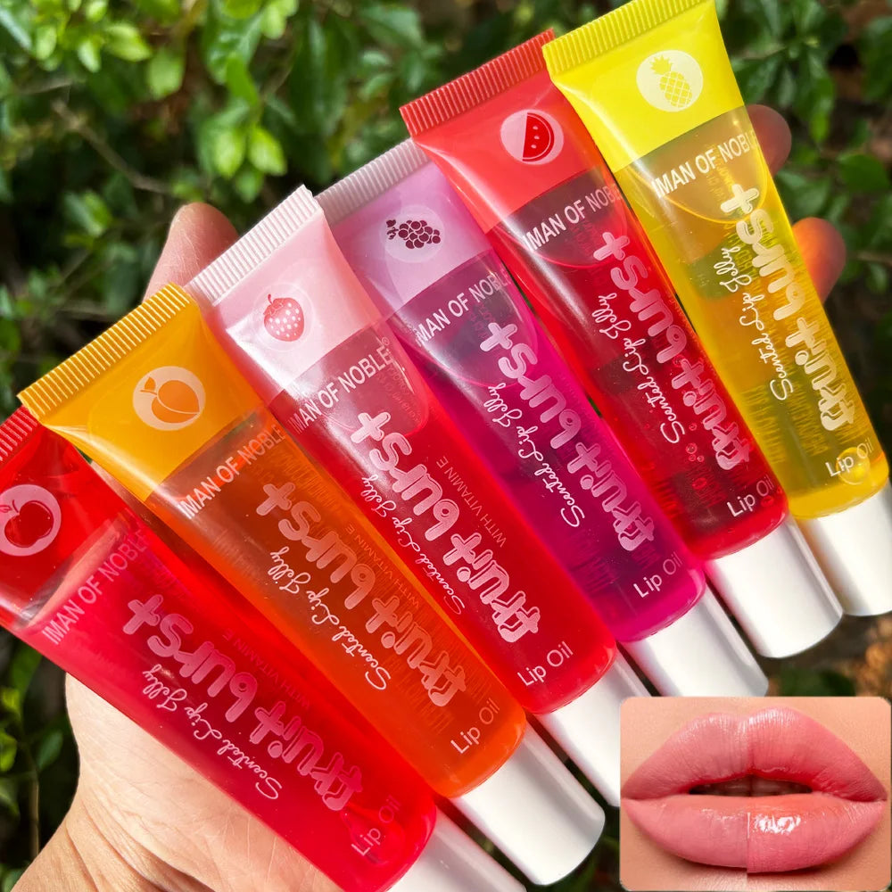 Set 6 Gloss Lèvres Parfum Fruité Aqueux - Gel Transparent Hydratant Brillant Maquillage Lèvres Femme