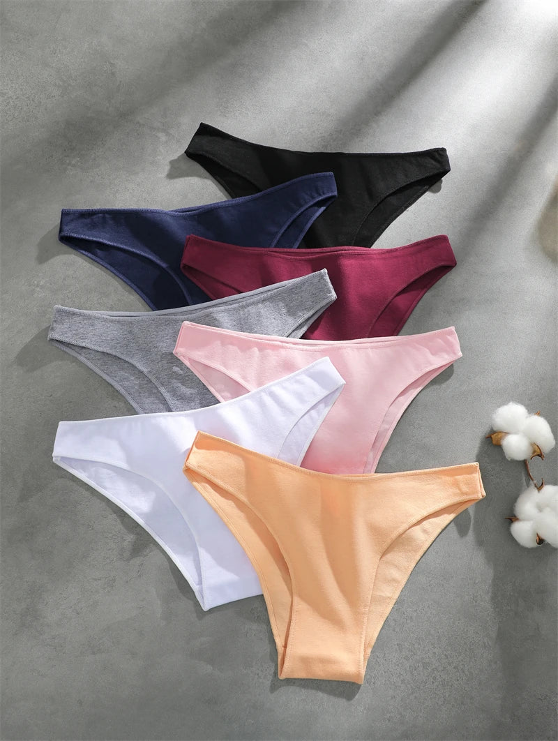 Culottes Femme FINETOO Lot 6 Pièces - Coton Sans Couture Respirantes Taille Basse