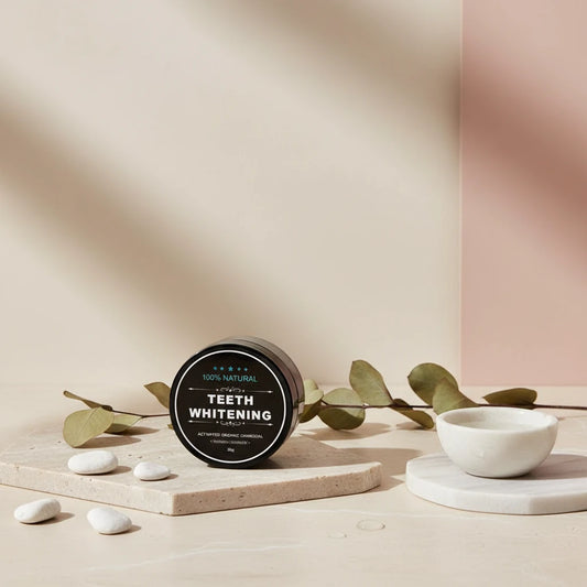 Poudre Nettoyante Dents Charbon Noir - Élimine Taches Cigarette Bambou Activé Coque Noix Coco Blanchissant