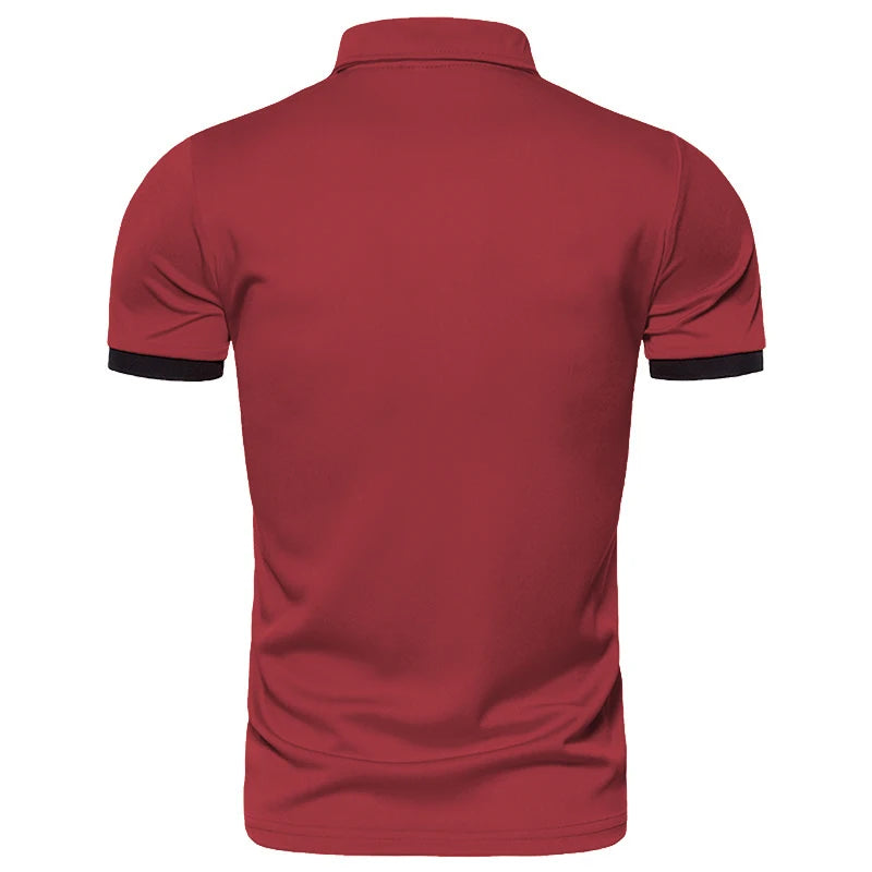 Polo Homme Couleur Unie Basique - Respirant Confortable Printemps Été