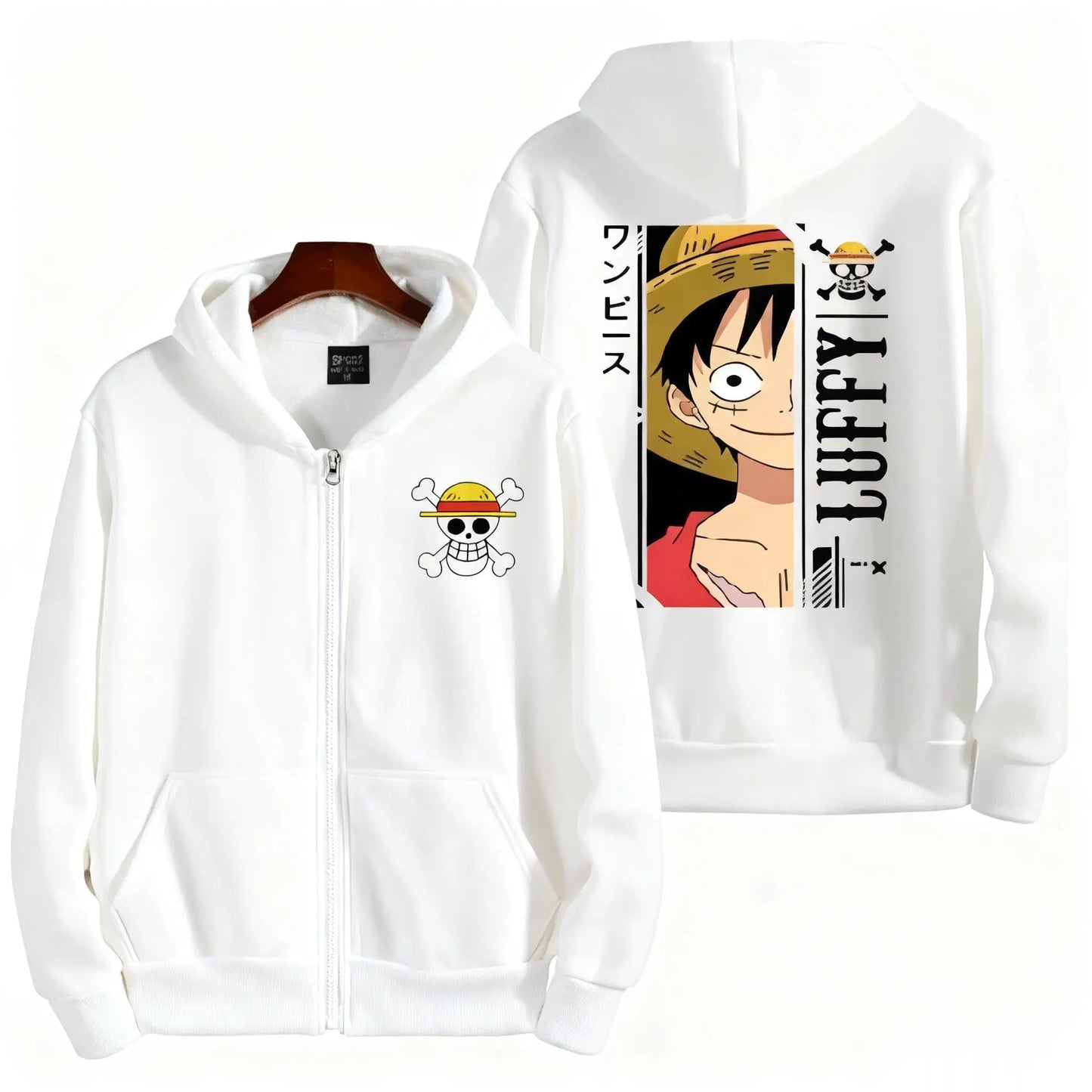 Sweat à Capuche One Piece Luffy Zip