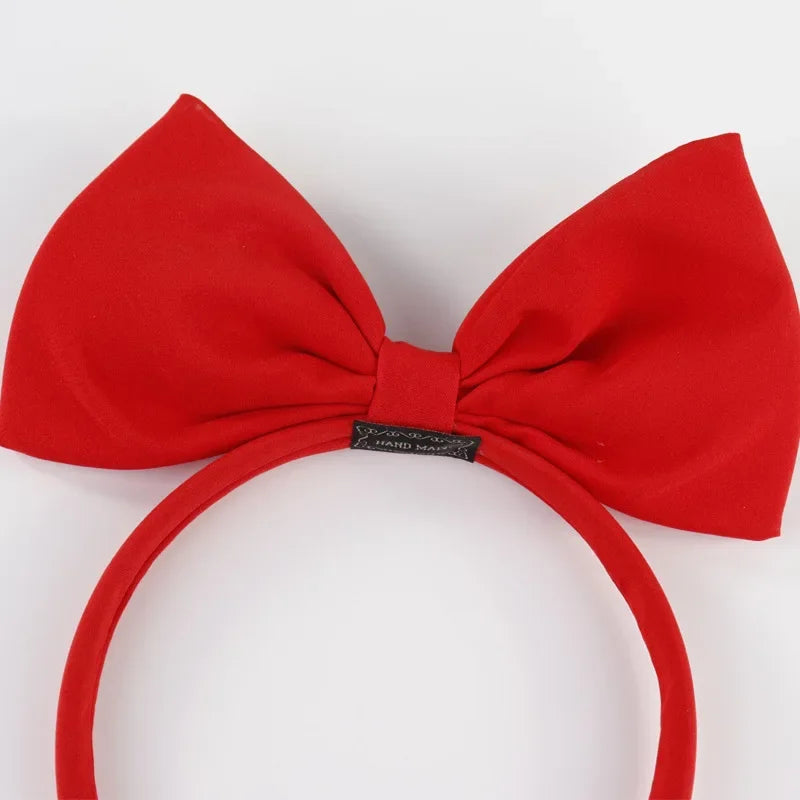 Bandeau Nœud Rouge Blanche-Neige Enfant Fille - Serre-Tête Cosplay Princesse Disney Accessoire Cheveux