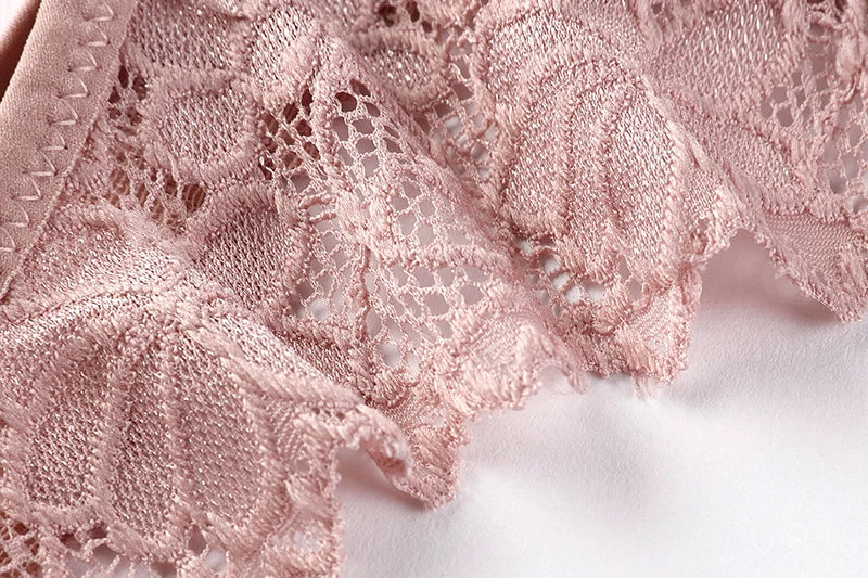 Culotte Femme Dentelle Sexy Taille Basse - String Transparent Ajouré Lingerie Élégante