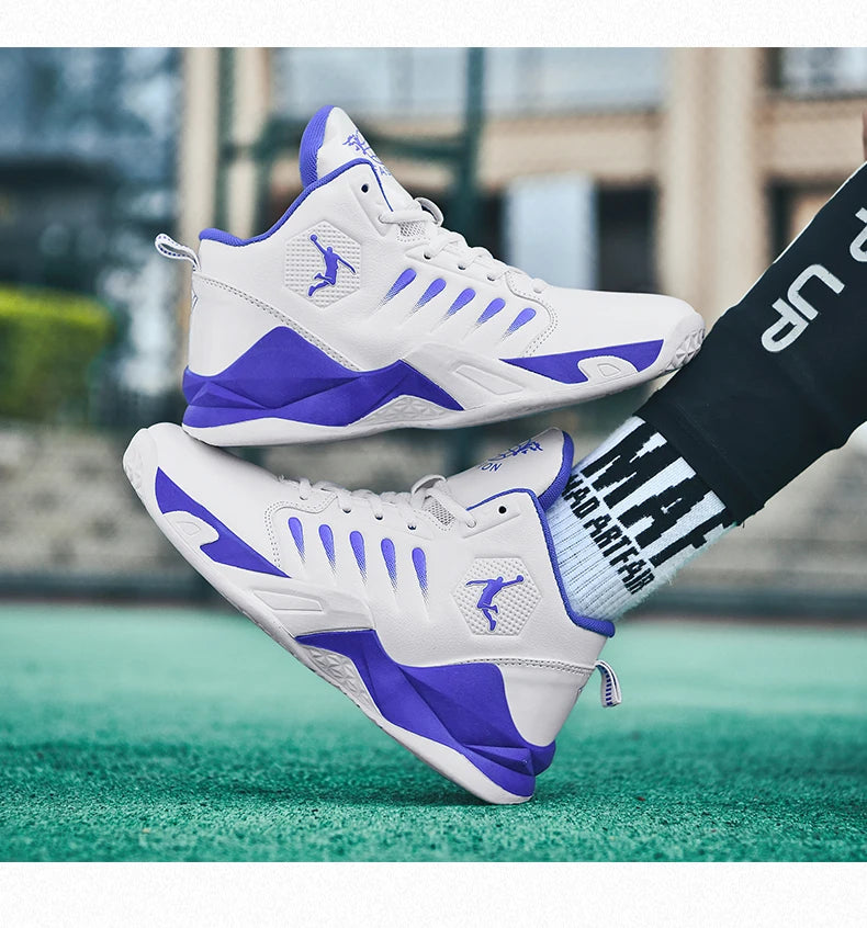 Baskets Basketball Mixte - Respirantes Amorti Antidérapantes Training Gym