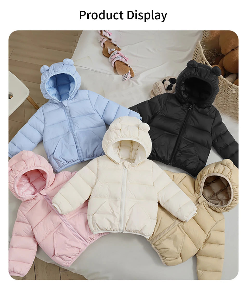 Veste à Capuche Enfant Automne Hiver 2025 - Parka Chaude Zippée Poches Garçon Fille