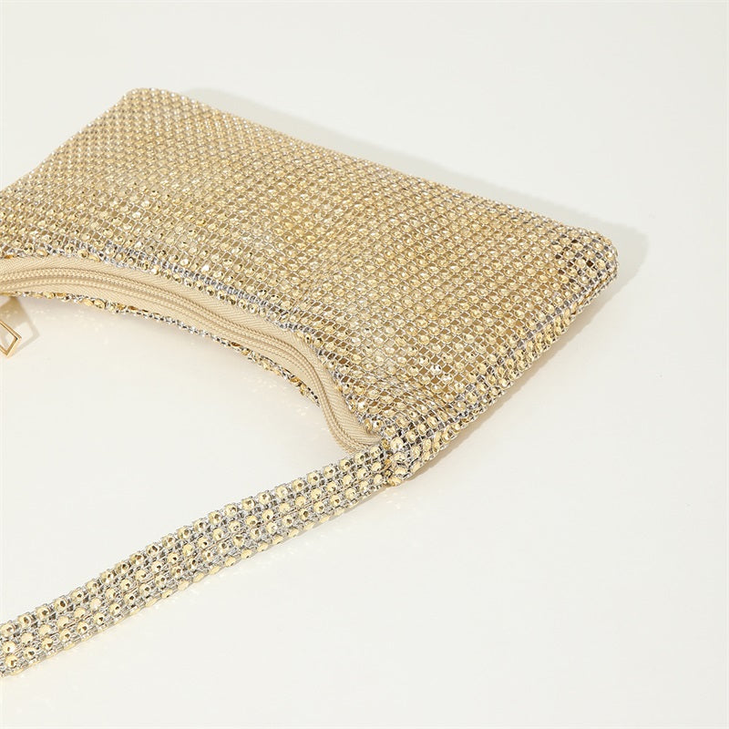 Pochette Soirée Strass Diamants Femme - Sac Épaule Brillant Mariage Gala Party Clutch